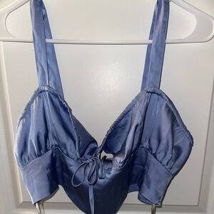 Blue Crop Top